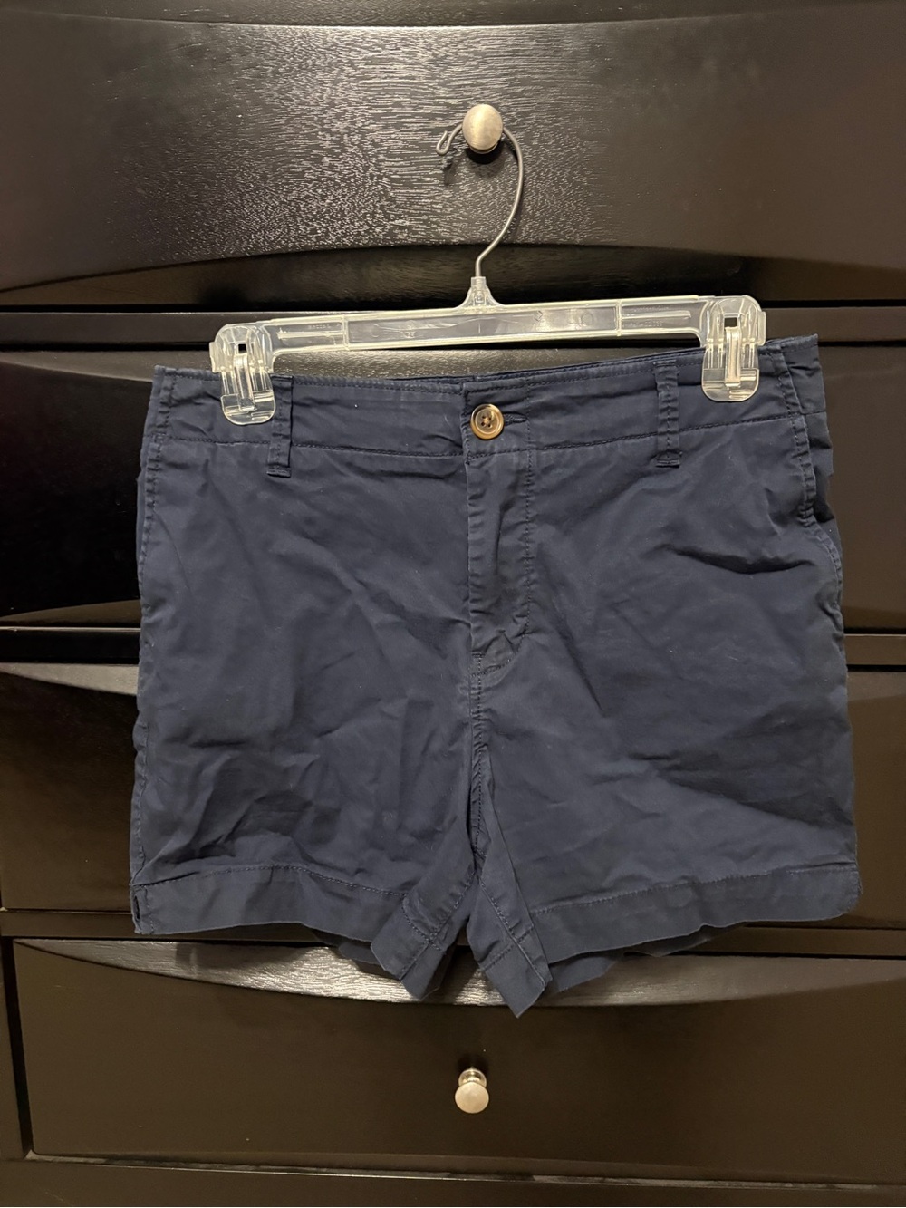 H&M Navy Casual Cotton Blend Shorts